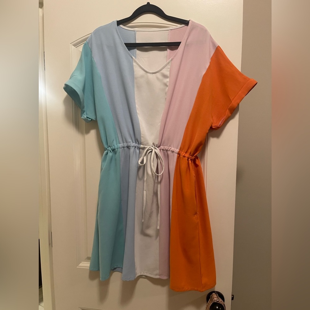 Boutique Dress. Adjustable waist, size large.